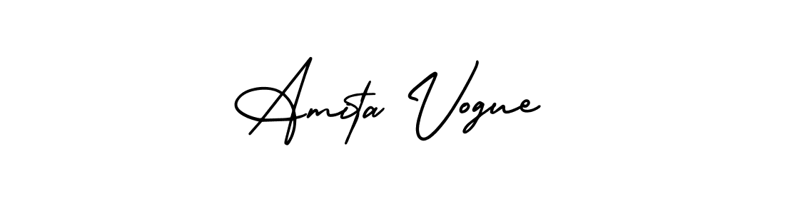 Use a signature maker to create a handwritten signature online. With this signature software, you can design (AmerikaSignatureDemo-Regular) your own signature for name Amita Vogue. Amita Vogue signature style 3 images and pictures png
