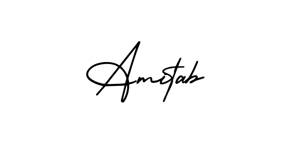 Design your own signature with our free online signature maker. With this signature software, you can create a handwritten (AmerikaSignatureDemo-Regular) signature for name Amitab. Amitab signature style 3 images and pictures png