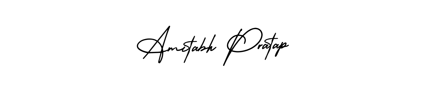 How to make Amitabh Pratap name signature. Use AmerikaSignatureDemo-Regular style for creating short signs online. This is the latest handwritten sign. Amitabh Pratap signature style 3 images and pictures png