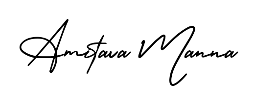 A modern signature idea for name Amitava Manna using AmerikaSignatureDemo-Regular font. Clean strokes and elegant curves make it stand out instantly. Amitava Manna signature style 3 images and pictures png