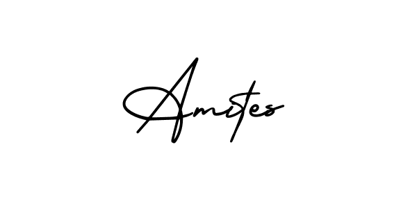 You should practise on your own different ways (AmerikaSignatureDemo-Regular) to write your name (Amites) in signature. don't let someone else do it for you. Amites signature style 3 images and pictures png