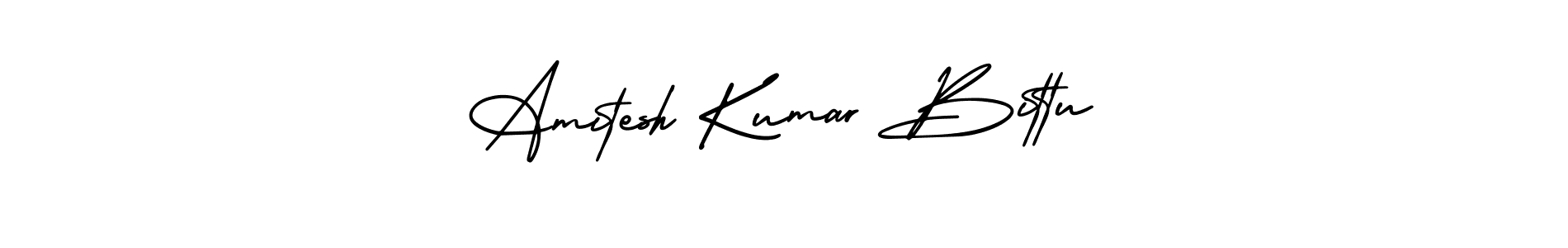 Design your own signature with our free online signature maker. With this signature software, you can create a handwritten (AmerikaSignatureDemo-Regular) signature for name Amitesh Kumar Bittu. Amitesh Kumar Bittu signature style 3 images and pictures png