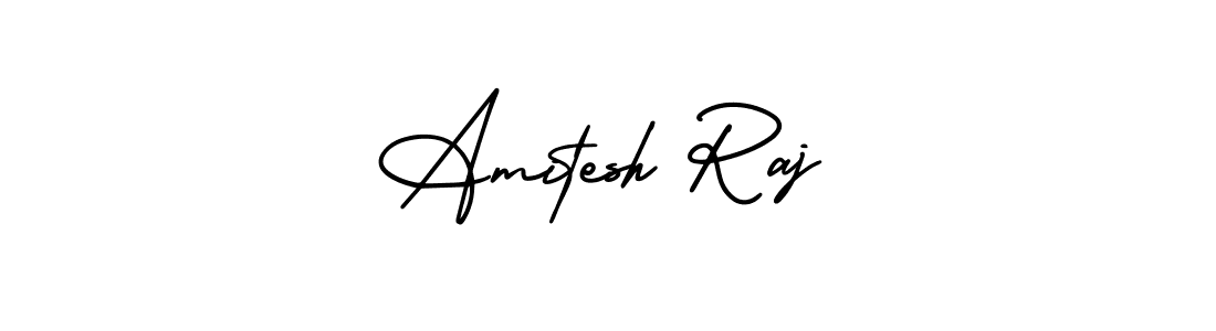 How to make Amitesh Raj signature? AmerikaSignatureDemo-Regular is a professional autograph style. Create handwritten signature for Amitesh Raj name. Amitesh Raj signature style 3 images and pictures png