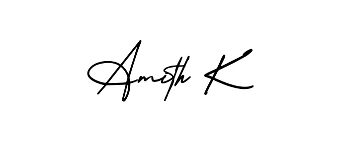 This is the best signature style for the Amith K name. Also you like these signature font (AmerikaSignatureDemo-Regular). Mix name signature. Amith K signature style 3 images and pictures png