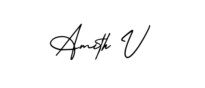 Make a beautiful signature design for name Amith V. Use this online signature maker to create a handwritten signature for free. Amith V signature style 3 images and pictures png