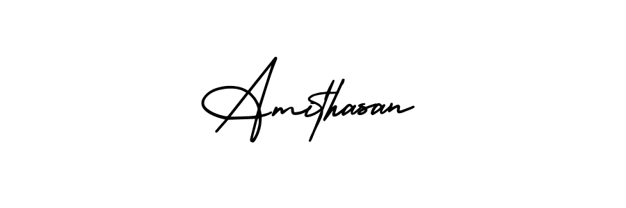 Make a beautiful signature design for name Amithasan. With this signature (AmerikaSignatureDemo-Regular) style, you can create a handwritten signature for free. Amithasan signature style 3 images and pictures png