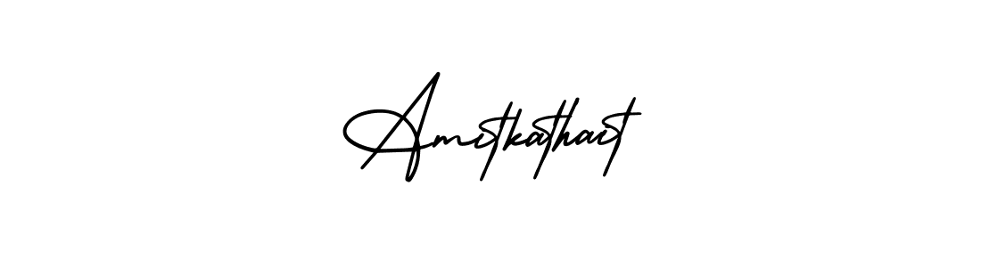 How to make Amitkathait signature? AmerikaSignatureDemo-Regular is a professional autograph style. Create handwritten signature for Amitkathait name. Amitkathait signature style 3 images and pictures png