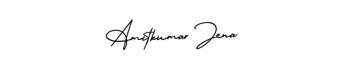 Amitkumar Jena stylish signature style. Best Handwritten Sign (AmerikaSignatureDemo-Regular) for my name. Handwritten Signature Collection Ideas for my name Amitkumar Jena. Amitkumar Jena signature style 3 images and pictures png