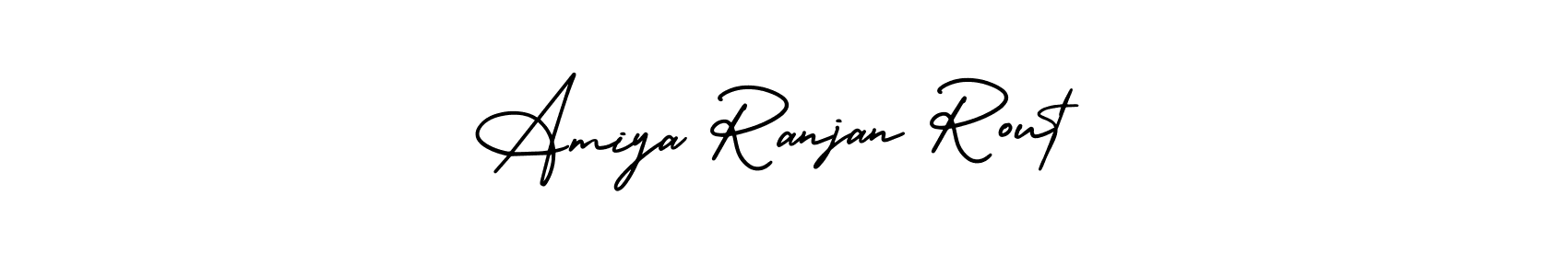 How to make Amiya Ranjan Rout name signature. Use AmerikaSignatureDemo-Regular style for creating short signs online. This is the latest handwritten sign. Amiya Ranjan Rout signature style 3 images and pictures png