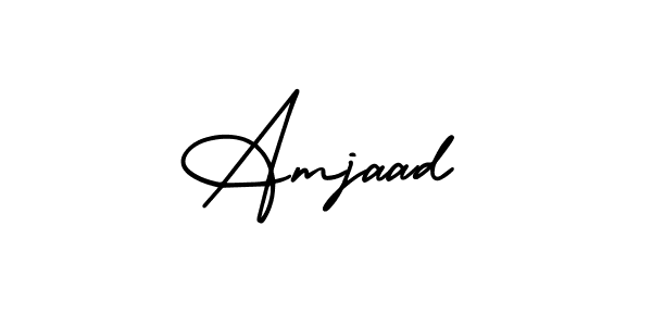 How to Draw Amjaad signature style? AmerikaSignatureDemo-Regular is a latest design signature styles for name Amjaad. Amjaad signature style 3 images and pictures png