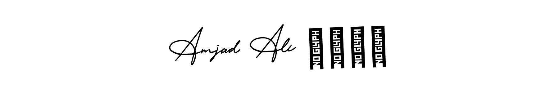 How to make Amjad Ali امجد name signature. Use AmerikaSignatureDemo-Regular style for creating short signs online. This is the latest handwritten sign. Amjad Ali امجد signature style 3 images and pictures png