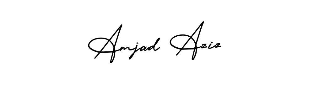 AmerikaSignatureDemo-Regular is a professional signature style that is perfect for those who want to add a touch of class to their signature. It is also a great choice for those who want to make their signature more unique. Get Amjad Aziz name to fancy signature for free. Amjad Aziz signature style 3 images and pictures png