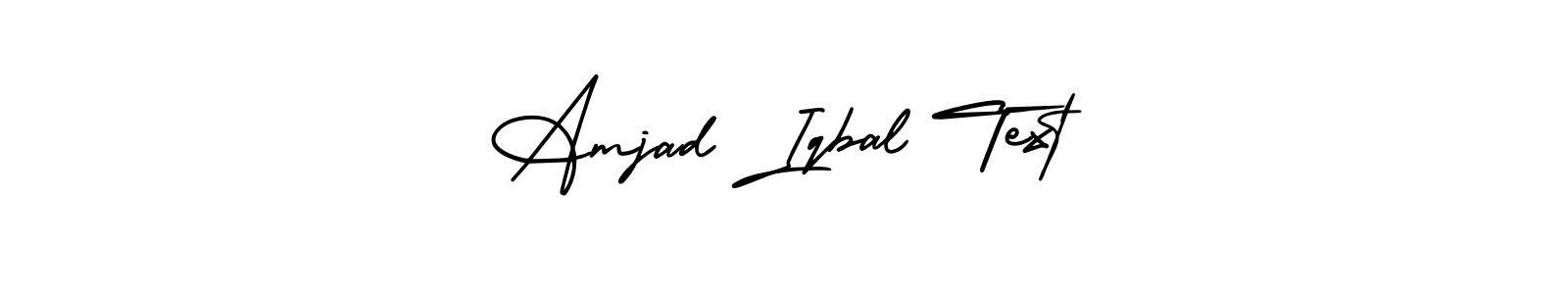 Create a beautiful signature design for name Amjad Iqbal Text. With this signature (AmerikaSignatureDemo-Regular) fonts, you can make a handwritten signature for free. Amjad Iqbal Text signature style 3 images and pictures png