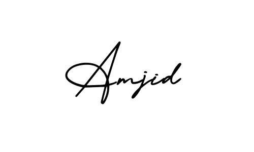 Make a beautiful signature design for name Amjid. Use this online signature maker to create a handwritten signature for free. Amjid signature style 3 images and pictures png