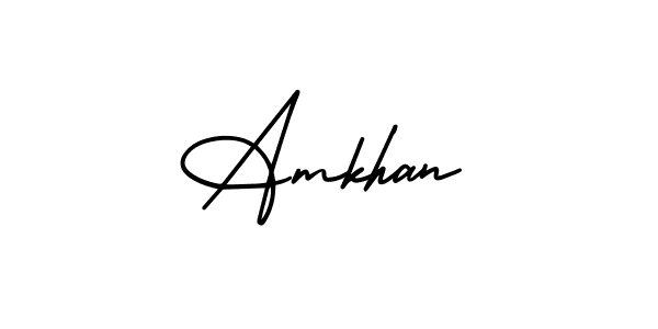 Design your own signature with our free online signature maker. With this signature software, you can create a handwritten (AmerikaSignatureDemo-Regular) signature for name Amkhan. Amkhan signature style 3 images and pictures png