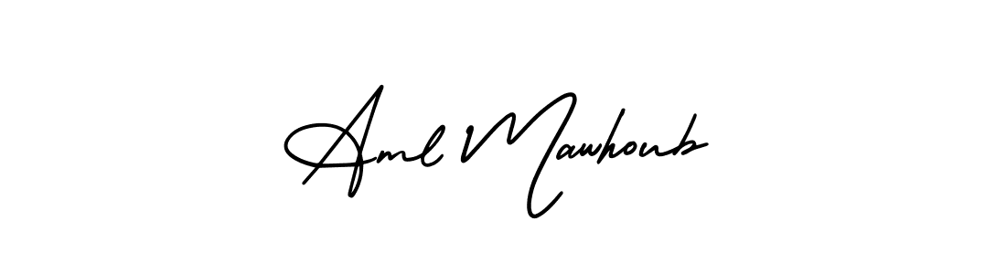 Also we have Aml Mawhoub name is the best signature style. Create professional handwritten signature collection using AmerikaSignatureDemo-Regular autograph style. Aml Mawhoub signature style 3 images and pictures png