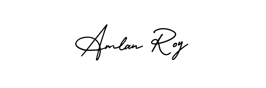 if you are searching for the best signature style for your name Amlan Roy. so please give up your signature search. here we have designed multiple signature styles  using AmerikaSignatureDemo-Regular. Amlan Roy signature style 3 images and pictures png
