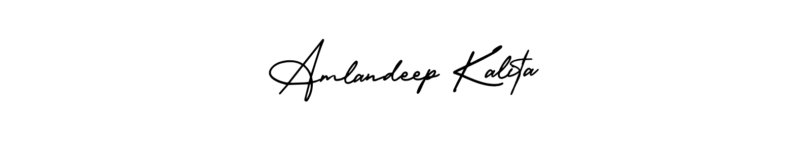 You should practise on your own different ways (AmerikaSignatureDemo-Regular) to write your name (Amlandeep Kalita) in signature. don't let someone else do it for you. Amlandeep Kalita signature style 3 images and pictures png