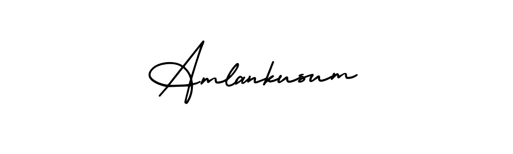 Design your own signature with our free online signature maker. With this signature software, you can create a handwritten (AmerikaSignatureDemo-Regular) signature for name Amlankusum. Amlankusum signature style 3 images and pictures png