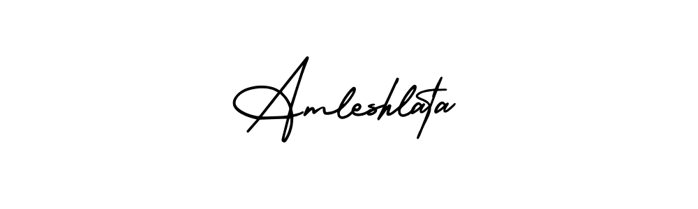 Make a beautiful signature design for name Amleshlata. With this signature (AmerikaSignatureDemo-Regular) style, you can create a handwritten signature for free. Amleshlata signature style 3 images and pictures png
