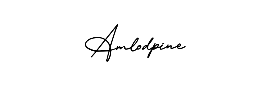 How to make Amlodpine name signature. Use AmerikaSignatureDemo-Regular style for creating short signs online. This is the latest handwritten sign. Amlodpine signature style 3 images and pictures png