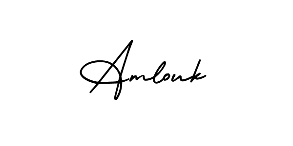 Make a beautiful signature design for name Amlouk. Use this online signature maker to create a handwritten signature for free. Amlouk signature style 3 images and pictures png