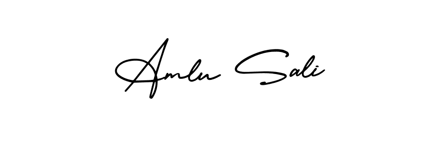Make a beautiful signature design for name Amlu Sali. Use this online signature maker to create a handwritten signature for free. Amlu Sali signature style 3 images and pictures png