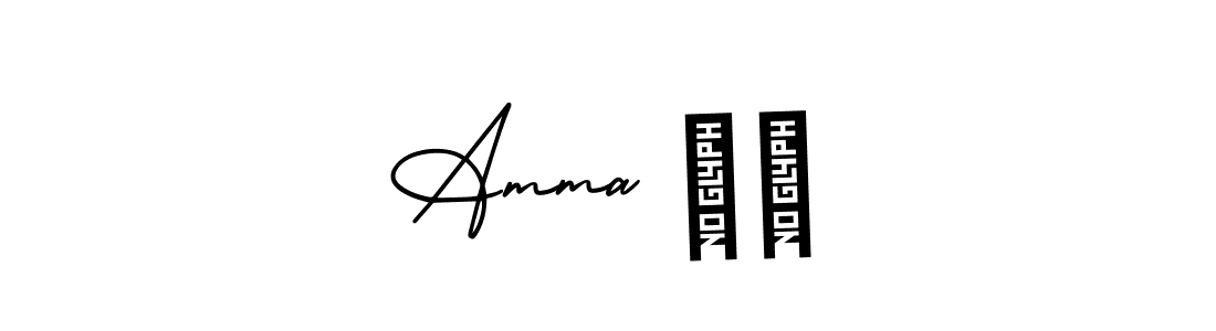 Use a signature maker to create a handwritten signature online. With this signature software, you can design (AmerikaSignatureDemo-Regular) your own signature for name Amma ♥️. Amma ♥️ signature style 3 images and pictures png
