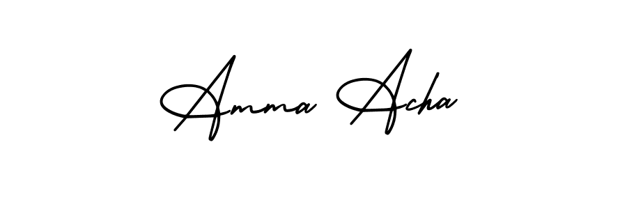 Make a beautiful signature design for name Amma Acha. With this signature (AmerikaSignatureDemo-Regular) style, you can create a handwritten signature for free. Amma Acha signature style 3 images and pictures png