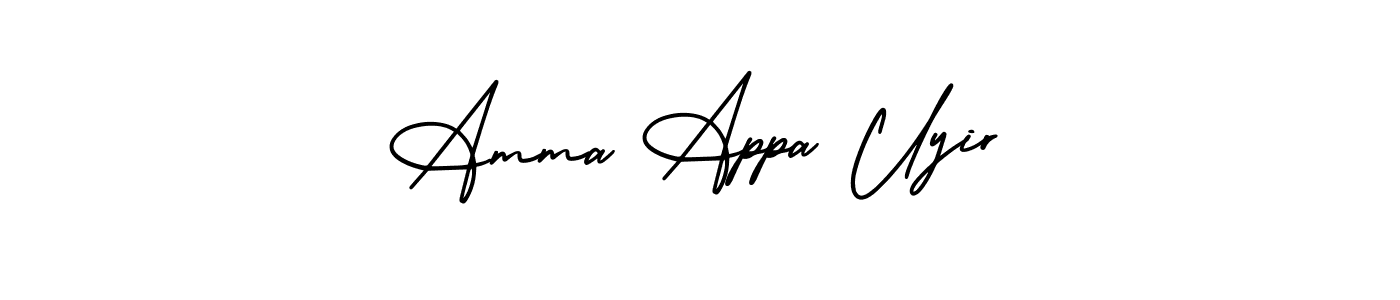 Make a beautiful signature design for name Amma Appa Uyir. With this signature (AmerikaSignatureDemo-Regular) style, you can create a handwritten signature for free. Amma Appa Uyir signature style 3 images and pictures png