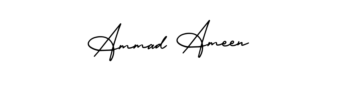 Also we have Ammad Ameen name is the best signature style. Create professional handwritten signature collection using AmerikaSignatureDemo-Regular autograph style. Ammad Ameen signature style 3 images and pictures png