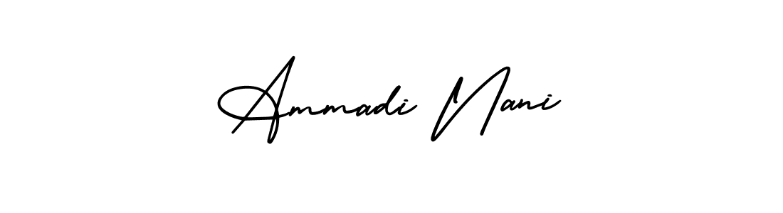 if you are searching for the best signature style for your name Ammadi Nani. so please give up your signature search. here we have designed multiple signature styles  using AmerikaSignatureDemo-Regular. Ammadi Nani signature style 3 images and pictures png