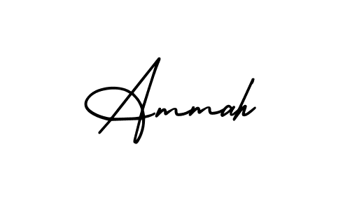 How to make Ammah signature? AmerikaSignatureDemo-Regular is a professional autograph style. Create handwritten signature for Ammah name. Ammah signature style 3 images and pictures png