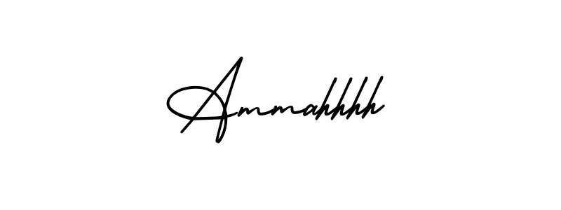 How to make Ammahhhh name signature. Use AmerikaSignatureDemo-Regular style for creating short signs online. This is the latest handwritten sign. Ammahhhh signature style 3 images and pictures png