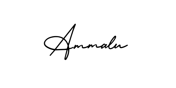 Design your own signature with our free online signature maker. With this signature software, you can create a handwritten (AmerikaSignatureDemo-Regular) signature for name Ammalu. Ammalu signature style 3 images and pictures png