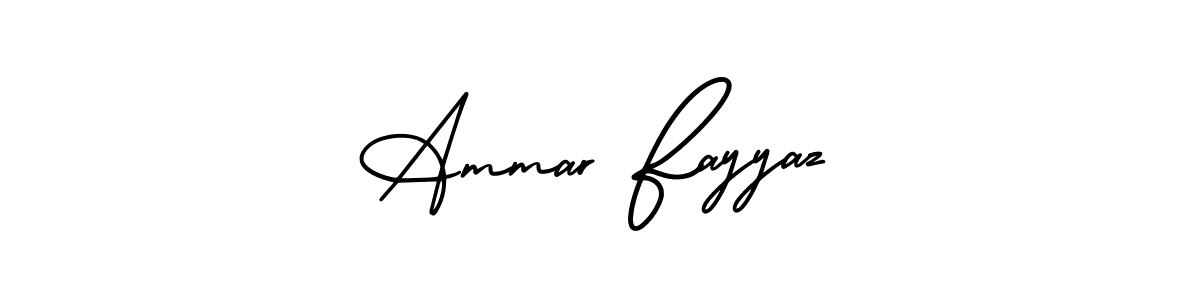 Make a beautiful signature design for name Ammar Fayyaz. With this signature (AmerikaSignatureDemo-Regular) style, you can create a handwritten signature for free. Ammar Fayyaz signature style 3 images and pictures png