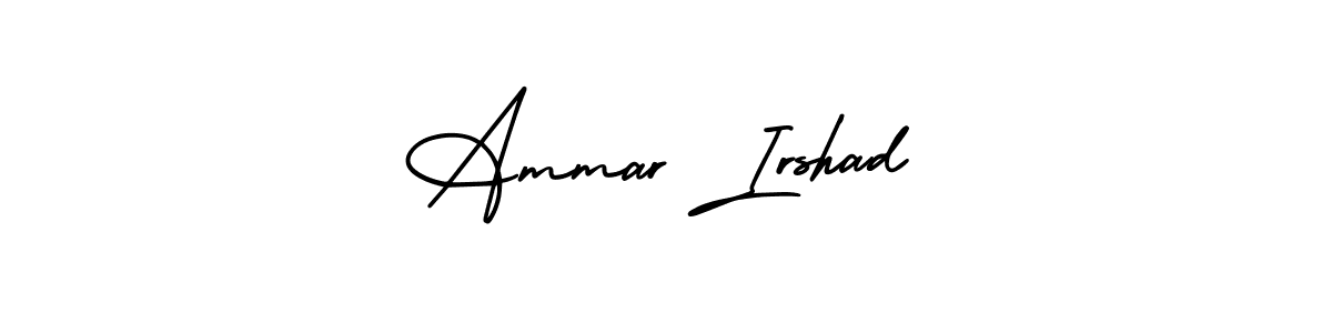 Make a short Ammar Irshad signature style. Manage your documents anywhere anytime using AmerikaSignatureDemo-Regular. Create and add eSignatures, submit forms, share and send files easily. Ammar Irshad signature style 3 images and pictures png