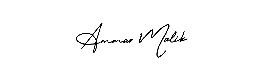 Ammar Malik stylish signature style. Best Handwritten Sign (AmerikaSignatureDemo-Regular) for my name. Handwritten Signature Collection Ideas for my name Ammar Malik. Ammar Malik signature style 3 images and pictures png