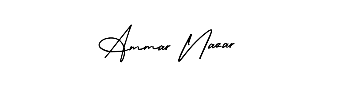 How to make Ammar Nazar signature? AmerikaSignatureDemo-Regular is a professional autograph style. Create handwritten signature for Ammar Nazar name. Ammar Nazar signature style 3 images and pictures png