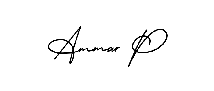Once you've used our free online signature maker to create your best signature AmerikaSignatureDemo-Regular style, it's time to enjoy all of the benefits that Ammar P name signing documents. Ammar P signature style 3 images and pictures png