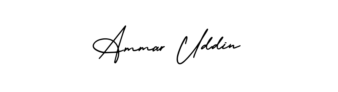 This is the best signature style for the Ammar Uddin name. Also you like these signature font (AmerikaSignatureDemo-Regular). Mix name signature. Ammar Uddin signature style 3 images and pictures png