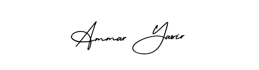 Create a beautiful signature design for name Ammar Yasir. With this signature (AmerikaSignatureDemo-Regular) fonts, you can make a handwritten signature for free. Ammar Yasir signature style 3 images and pictures png