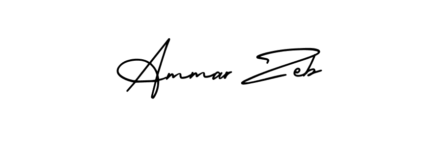 Also You can easily find your signature by using the search form. We will create Ammar Zeb name handwritten signature images for you free of cost using AmerikaSignatureDemo-Regular sign style. Ammar Zeb signature style 3 images and pictures png