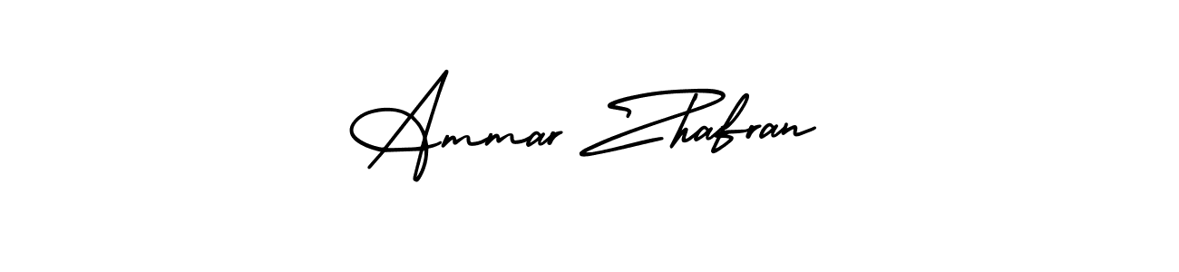 How to Draw Ammar Zhafran signature style? AmerikaSignatureDemo-Regular is a latest design signature styles for name Ammar Zhafran. Ammar Zhafran signature style 3 images and pictures png