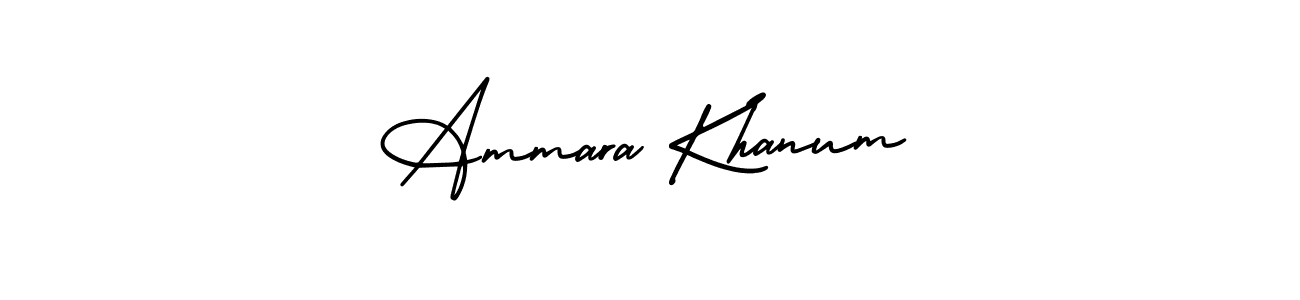 Create a beautiful signature design for name Ammara Khanum. With this signature (AmerikaSignatureDemo-Regular) fonts, you can make a handwritten signature for free. Ammara Khanum signature style 3 images and pictures png