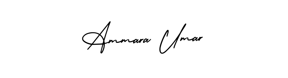 Make a beautiful signature design for name Ammara Umar. With this signature (AmerikaSignatureDemo-Regular) style, you can create a handwritten signature for free. Ammara Umar signature style 3 images and pictures png