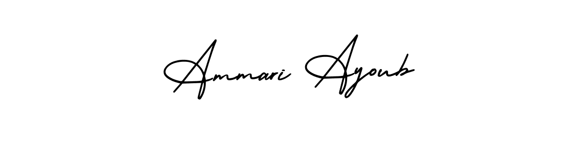if you are searching for the best signature style for your name Ammari Ayoub. so please give up your signature search. here we have designed multiple signature styles  using AmerikaSignatureDemo-Regular. Ammari Ayoub signature style 3 images and pictures png