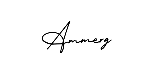 How to make Ammerg name signature. Use AmerikaSignatureDemo-Regular style for creating short signs online. This is the latest handwritten sign. Ammerg signature style 3 images and pictures png