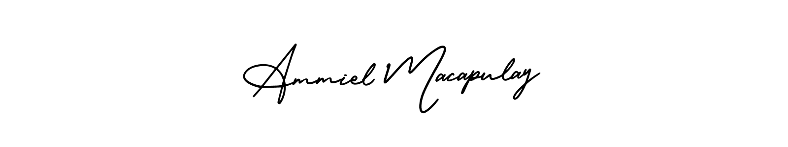 Use a signature maker to create a handwritten signature online. With this signature software, you can design (AmerikaSignatureDemo-Regular) your own signature for name Ammiel Macapulay. Ammiel Macapulay signature style 3 images and pictures png