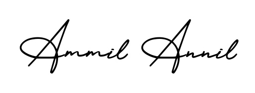 A dynamic signature style for Ammil Annil using AmerikaSignatureDemo-Regular script. Designed to look authentic, handwritten, and professional. Ammil Annil signature style 3 images and pictures png